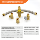 Water Heater Thermostatic Mixing Valve with Braided Connector-3