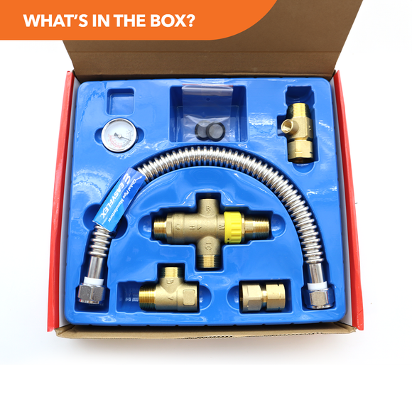 Water Heater Thermostatic Mixing Valve with Stainless Steel Connector