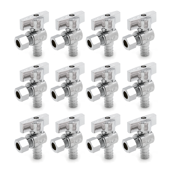 PEX B Crimp Supply Stop Valves (12 Pack)
