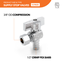 PEX B Crimp Supply Stop Valves (12 Pack)-2