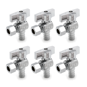 PEX B Crimp Supply Stop Valves (6 Pack)