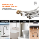 Dishwasher Kit - 3/8" Comp. Braided Dishwasher Connector + Adapters (4)-6