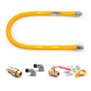 Commercial Gas Connection Kit - 1" OD Yellow Coated Commercial Gas Connector + Parts-1