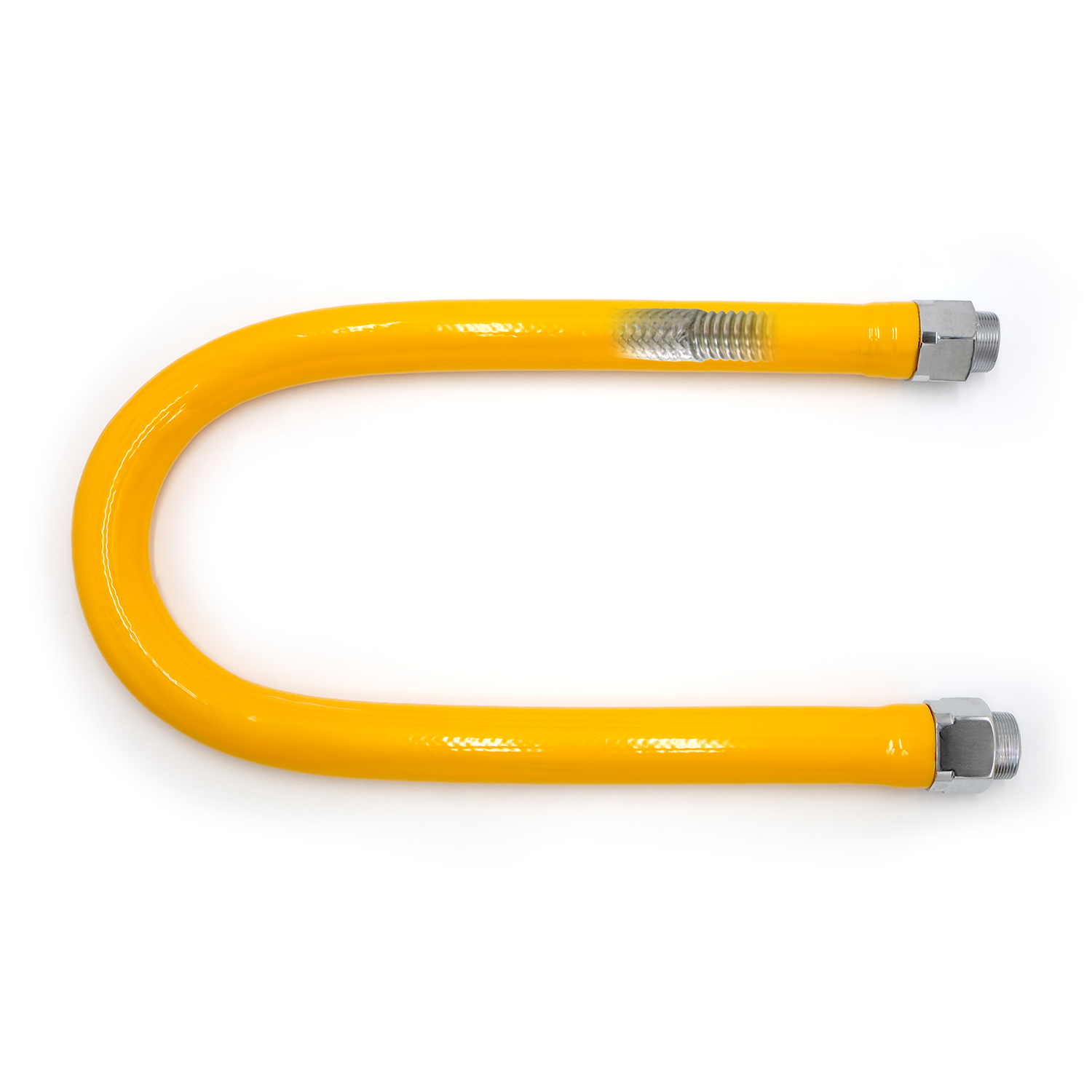 5/8" OD Yellow Coated Commercial Gas Connector