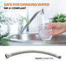 3/8" Comp. x 1/2" FIP Braided Faucet Connector (5 Pack)-5