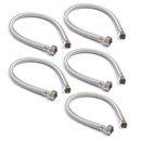 3/8" Comp. x 1/2" FIP Braided Faucet Connector (5 Pack)-1