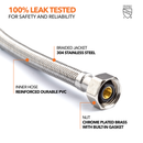 3/8" Comp. x 1/2" FIP Braided Faucet Connector (5 Pack)-3