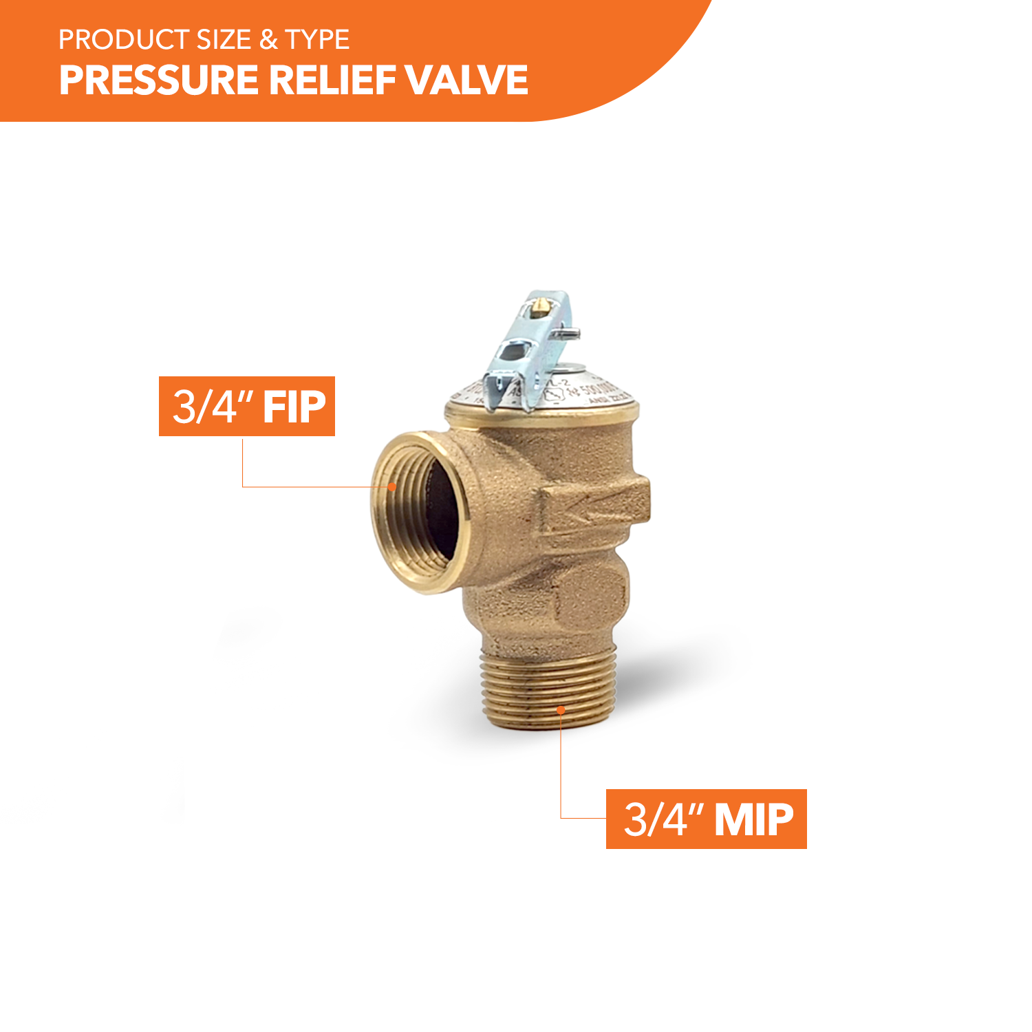 1" FIP Connection Isolation Valve Kit with Pressure Relief Valve