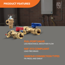 1" FIP Connection Isolation Valve Kit with Pressure Relief Valve-5