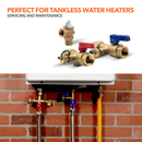 1" FIP Connection Isolation Valve Kit with Pressure Relief Valve-6