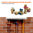 3/4" FIP Connection Isolation Valve Kit with Pressure Relief Valve (3 Pack)-6