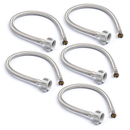 3/8" Comp. x 7/8" Ballcock Braided Toilet Connector (5 Pack)-1