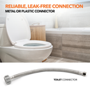 3/8" Comp. x 7/8" Ballcock Braided Toilet Connector (5 Pack)-5