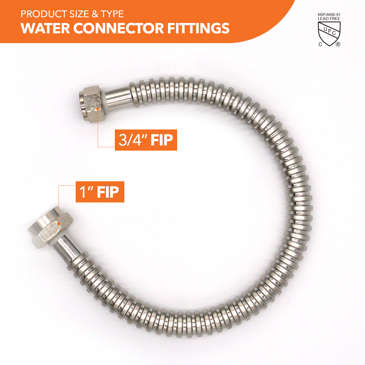 3/4" FIP x 1" FIP Water Connector - 0