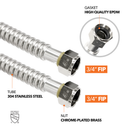 3/4" FIP x 3/4" FIP Water Heater Connector (2 Pack)-3