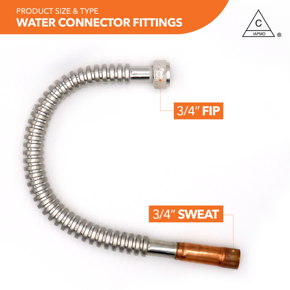 3/4" FIP x 3/4" Sweat Water Heater Connector