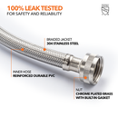 3/4" Hose Bibb Braided Washing Machine Connector (2 Pack)-3