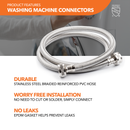 3/4" Hose Bibb Braided Washing Machine Connector (2 Pack)-4