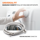 3/4" Hose Bibb Braided Washing Machine Connector (2 Pack)-5